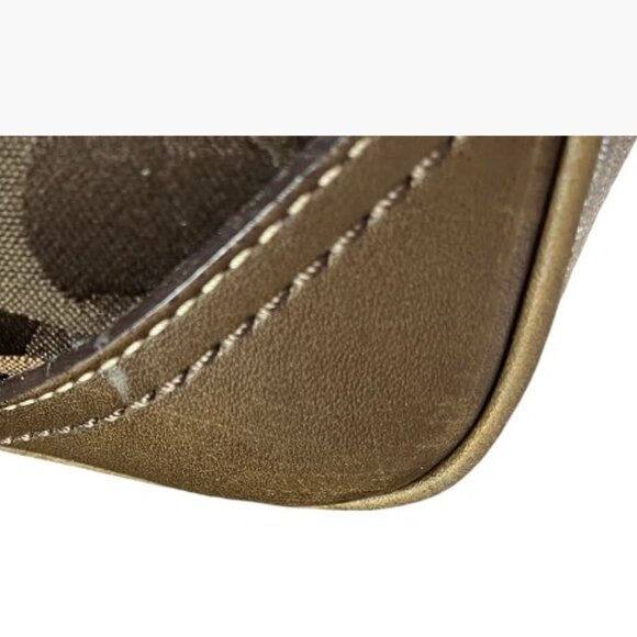 Coach Gallery Optic Signature Tote Bag Vintage Chocolate Monogram Canvas EUC - Picture 8 of 16